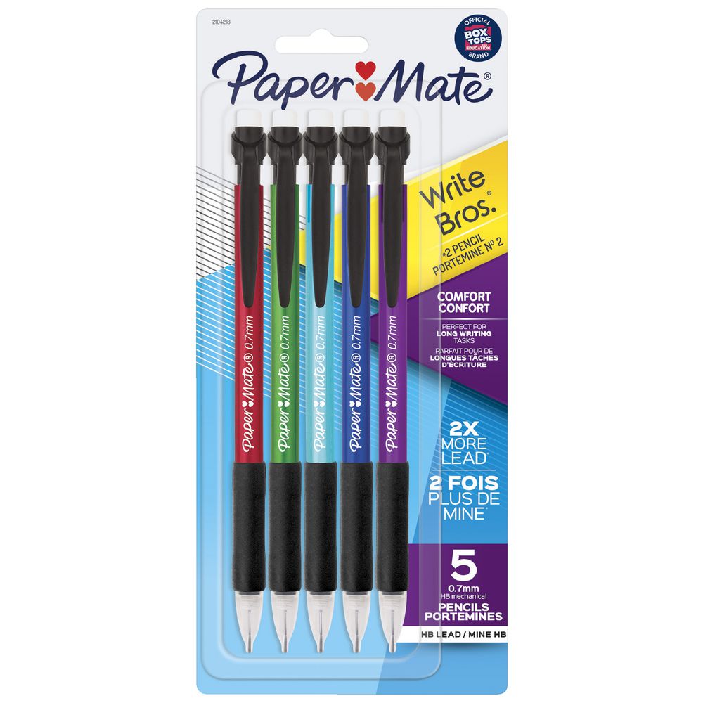 Paper Mate WB HB #2 Mechanical Pencil 0.7mm 5pk